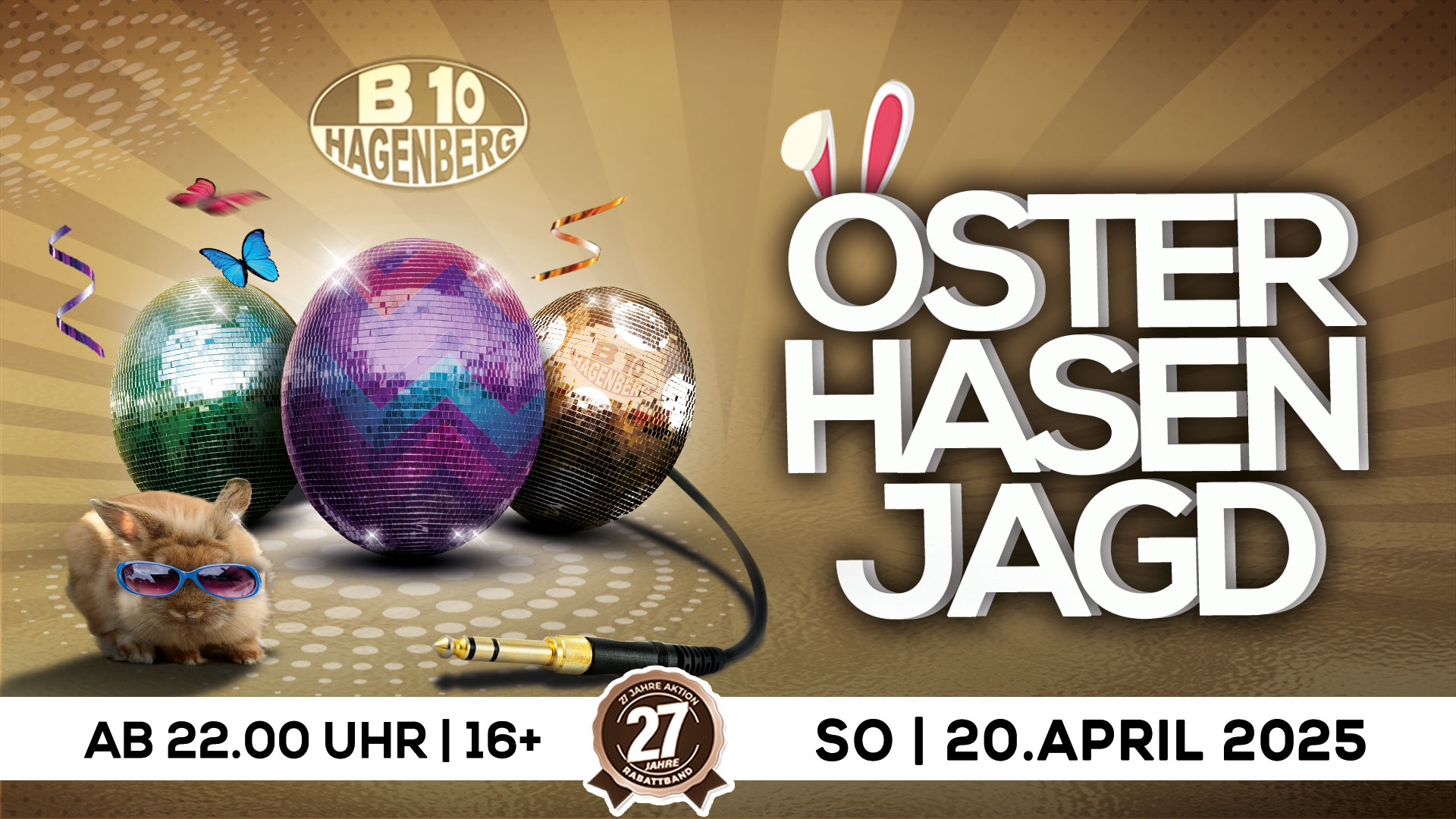 Osterparty, B10, Osterhasenjagd, Weinviertel Osterparty